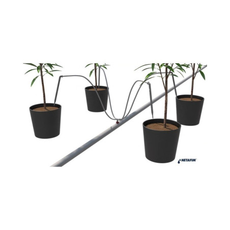 Netafim PCJ LCNL 4 L / h nyomáskompenzált, öntisztító csepegtető gombaelosztós (szürke)