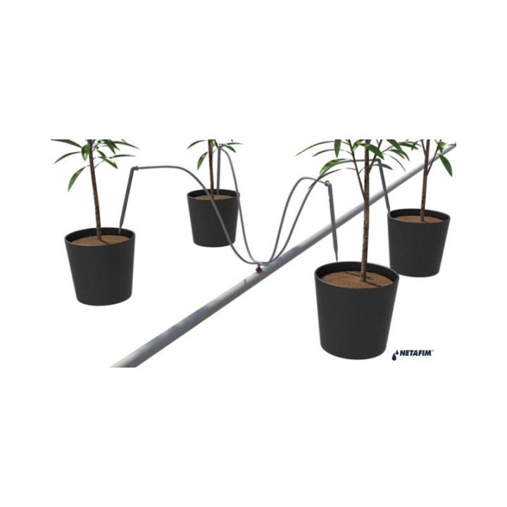 Netafim PCJ LCNL 4 L / h nyomáskompenzált, öntisztító csepegtető gombaelosztós (szürke)