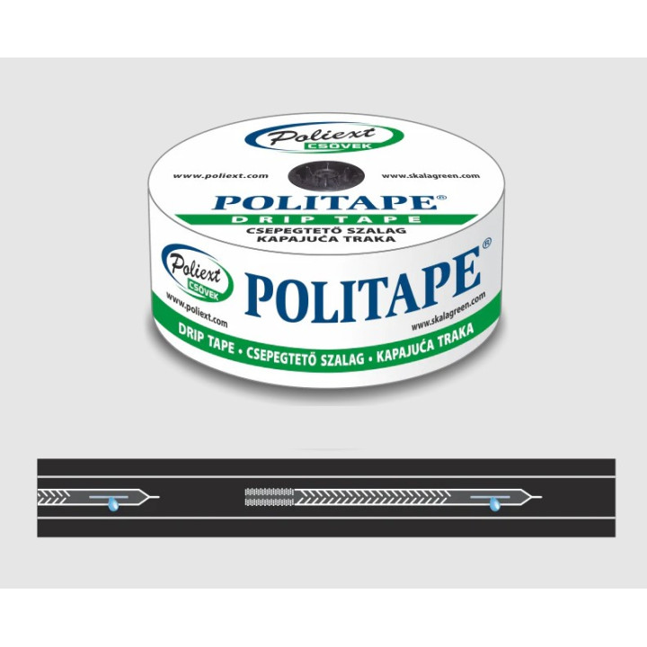 Politape csepegtető szalag 6 mil, 20 cm, 0,6 L / h, 1000 m  (149Ft/m)
