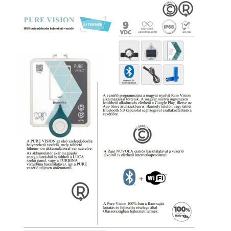 Rain Pure Vision 2.0 Bluetoouth 1 zónás 9VDC
