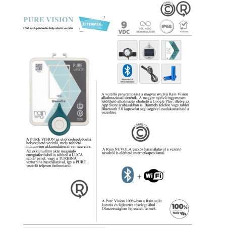 Rain Pure Vision 2.0 Bluetoouth 2 zónás 9VDC