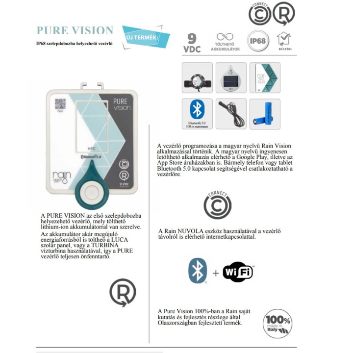 Rain Pure Vision 2.0 Bluetoouth 4 zónás 9VDC