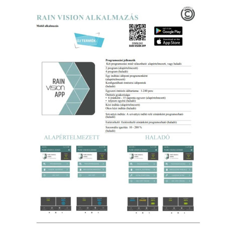 Rain Amico 4 zónás elemes öntözés vezérlő 9VDC