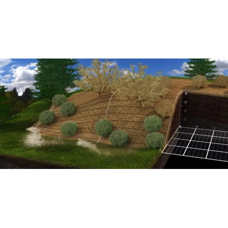 PC csepegtető cső Dynomac PC DN 16 mm 33 cm, 2 l/h, 400 m nyomás kompenzált ( föld alá is fektethető ) ( 149 Ft / m )