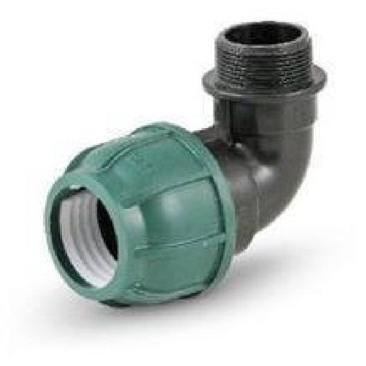 KPE,MPE könyök 32 x 5/4" tok x KM (zöld,10bar)