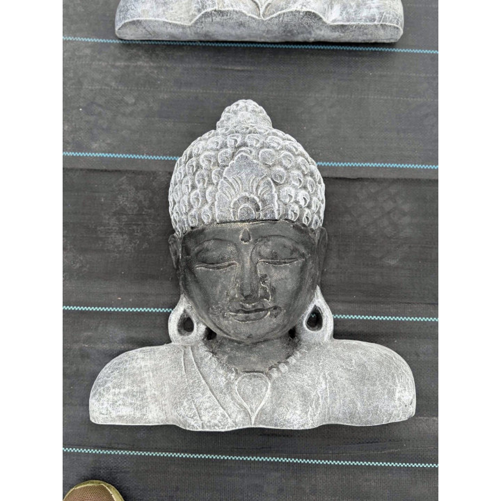 Szerzetes mellszobor 49cm (szürke/fekete)