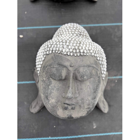 Thai Buddha fej (szürke/fekete)