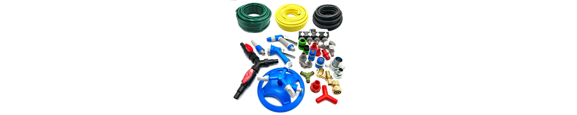 Locsolótömlők, csigatömlők, csatlakozók