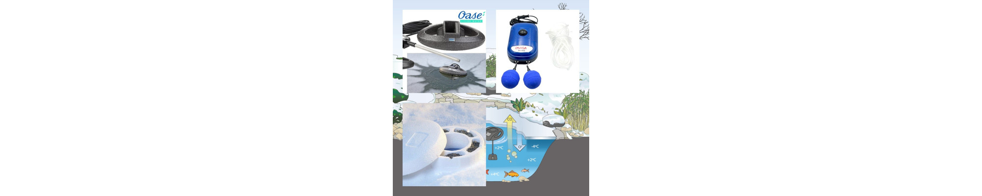 Téli kiegészítők kerti tavakhoz