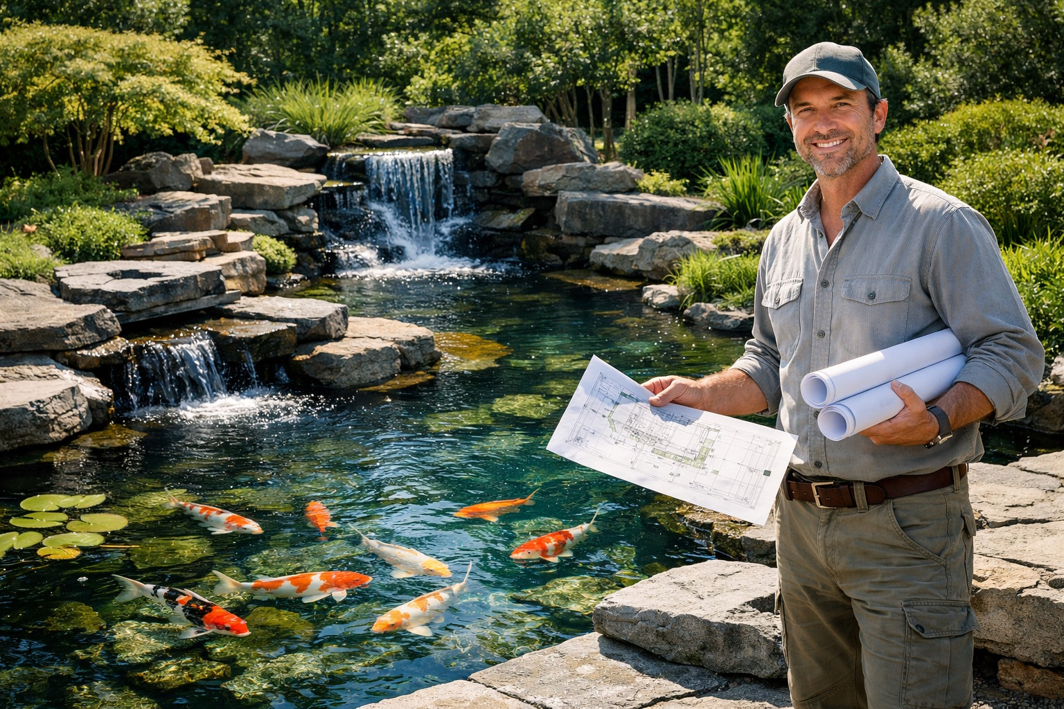 Kerti tó építés és kivitelezés